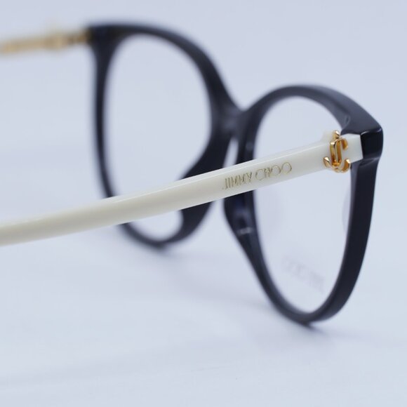 🕶️ New Jimmy Choo JC309 09HT 00 Eyeglasses - Black/White Frame 53mm - Picture 9 of 11